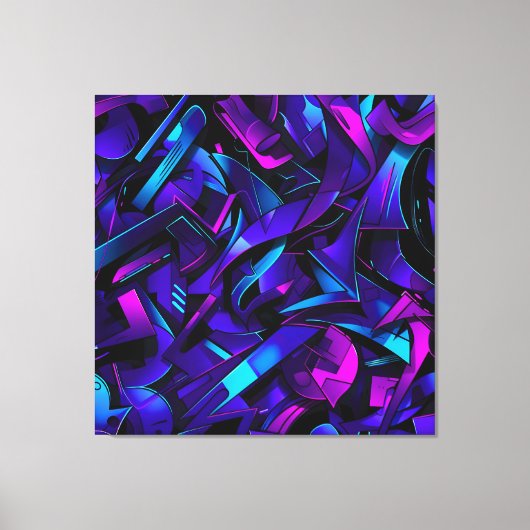 Abstracte Graffiti Street Swirl Canvas Afdruk (Voorkant)