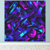 Abstracte Graffiti Street Swirl Canvas Afdruk (Insitu (Houten vloer))