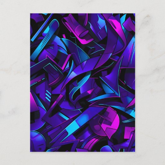 Abstracte Graffiti Street Swirl Feestdagenkaart (Voorkant)