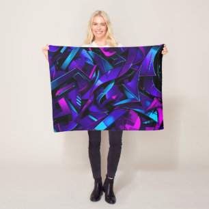 Abstracte Graffiti Street Swirl Fleece Deken