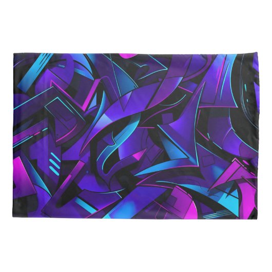 Abstracte Graffiti Street Swirl Kussensloop (Achterkant)