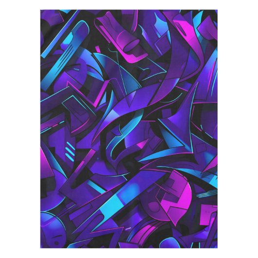 Abstracte Graffiti Street Swirl Tafelkleed (Voorkant)