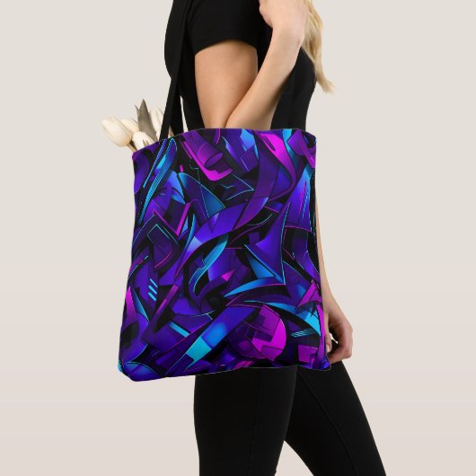 Abstracte Graffiti Street Swirl Tote Bag (Dichtbij)