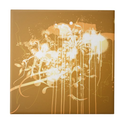 Abstracte graffiti tegeltje (Voorkant)