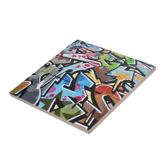 Abstracte graffiti tegeltje (Zijkant)