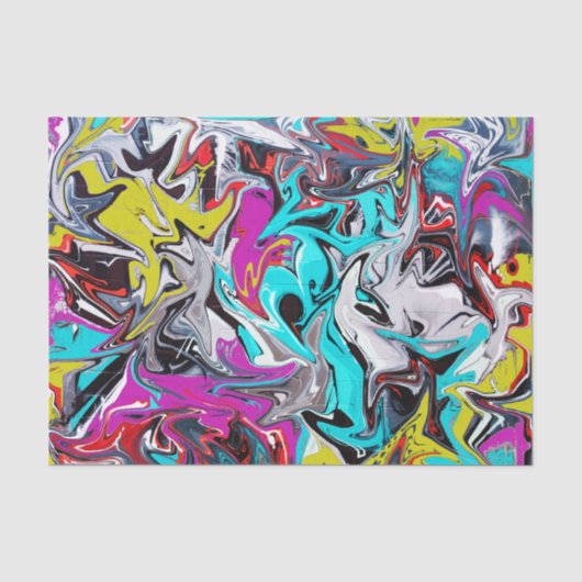 Abstracte graffiti tissuepapier (Voorkant)