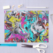 Abstracte graffiti tissuepapier (Craft)