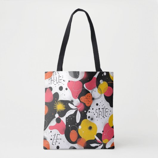 Abstracte graffiti tote bag (Voorkant)