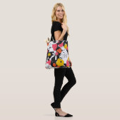 Abstracte graffiti tote bag (Op model)