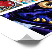 Abstracte graffiti Urban Street art collage Poster (Hoek)