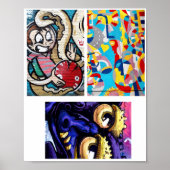 Abstracte graffiti Urban Street art collage Poster (Voorkant)