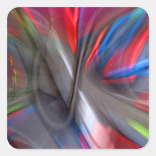 Abstracte graffiti vierkante sticker