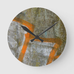 Abstracte graffiti-wandklok ronde klok