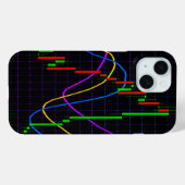 Abstracte grafiek van aandelencandlesticks op zwar Case-Mate iPhone case (Achterkant (horizontaal))