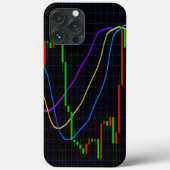 Abstracte grafiek van aandelencandlesticks op zwar Case-Mate iPhone case (Achterkant)
