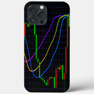 Abstracte grafiek van aandelencandlesticks op zwar Case-Mate iPhone case