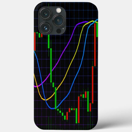 Abstracte grafiek van aandelencandlesticks op zwar Case-Mate iPhone case (Achterkant)