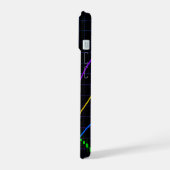 Abstracte grafiek van aandelencandlesticks op zwar iPhone 15 case (Linkerkant)