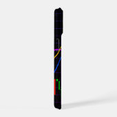 Abstracte grafiek van aandelencandlesticks op zwar iPhone 15 case (Rechterkant)