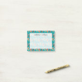 Abstracte grafische cactus Succulent Patroon Post-it® Notes (Op bureau)