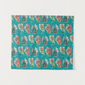 Abstracte grafische cactus Succulent Patroon Wandkleed (Voorkant (horizontaal))