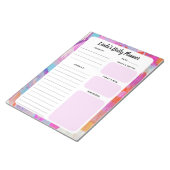 Abstracte grafische laptop met dagelijkse taken notitieblok (Schuin)