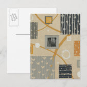Abstracte grafische tegels briefkaart (Voorkant / Achterkant)