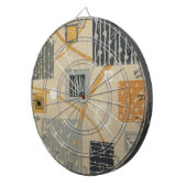 Abstracte grafische tegels dartbord (Voorkant Rechts)