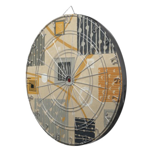 Abstracte grafische tegels dartbord (Voorkant Rechts)