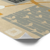 Abstracte grafische tegels poster (Hoek)