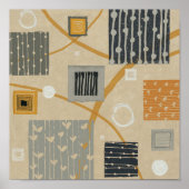 Abstracte grafische tegels poster (Voorkant)