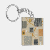 Abstracte grafische tegels sleutelhanger (Voorkant Links)