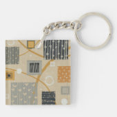 Abstracte grafische tegels sleutelhanger (Achterkant)