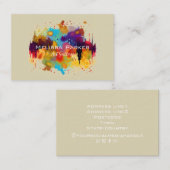 Abstracte grafische Waterverf voor Bright moderne  Visitekaartje (Voorkant / Achterkant)