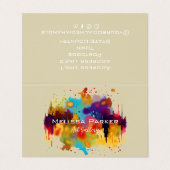 Abstracte grafische Waterverf voor Bright moderne Visitekaartje (Buitenkant ongevouwen)