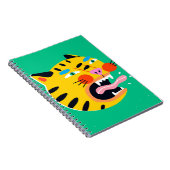 Abstracte grappige tijger notitieboek (Rechterzijde)