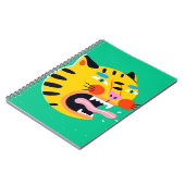 Abstracte grappige tijger notitieboek (Linkerzijde)