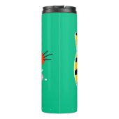 Abstracte grappige tijger thermosbeker (Achterkant)