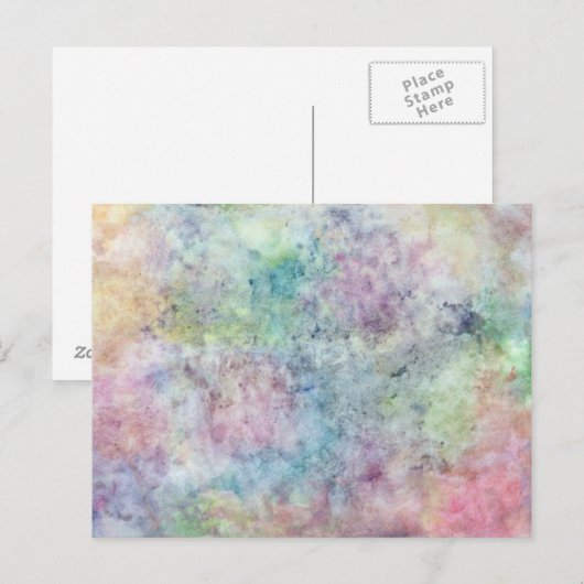 abstracte gratis tekening uit de waterverf briefkaart (Voorkant / Achterkant)