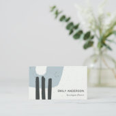 ABSTRACTE GRAY BLAUW VAN DE CERAMISCHE TEXTUURMODE VISITEKAARTJE (Staand voorkant)