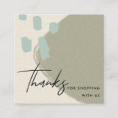 ABSTRACTE GRAY BLUE KRAFT SCANDI DANK U LOGO VIERKANTE VISITEKAARTJE (Voorkant)