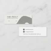 ABSTRACTE GRAY CERAMIC TEXTURE STUD EARRING DISPLA MINI VISITEKAARTJE (Voorkant / Achterkant)