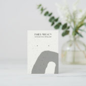 ABSTRACTE GRAY CERAMIC TEXTURE STUD EARRING DISPLA VISITEKAARTJE (Staand voorkant)