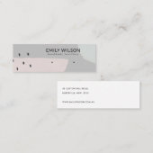 ABSTRACTE GRAY DUSKY PINK STUD EARRING DISPLAY MIN MINI VISITEKAARTJE (Voorkant / Achterkant)