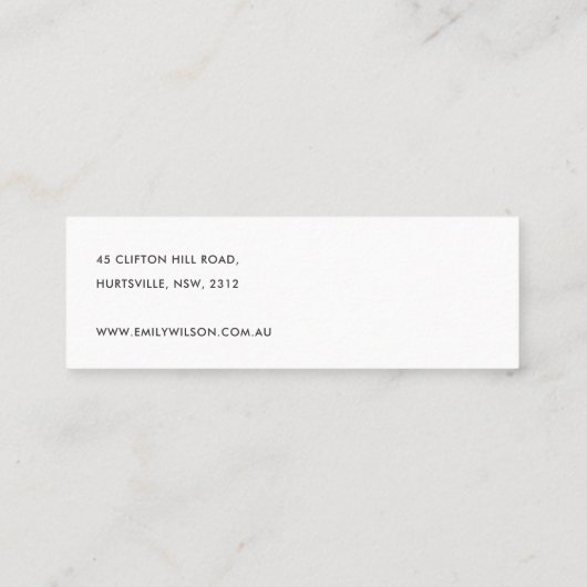 ABSTRACTE GRAY DUSKY PINK STUD EARRING DISPLAY MIN MINI VISITEKAARTJE (Achterkant)