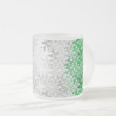 Abstracte Grayromantische Pridevlag Matglas Koffiemok (Voorkant rechts)