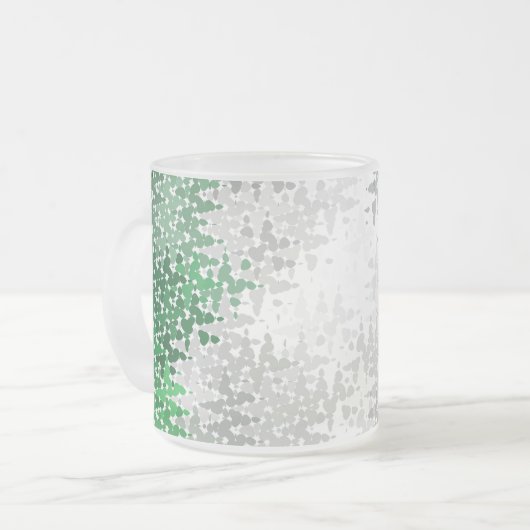 Abstracte Grayromantische Pridevlag Matglas Koffiemok (Voorkant links)