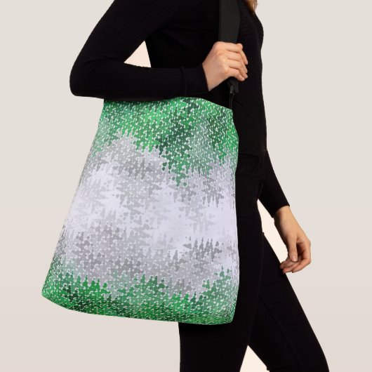 Abstracte grayromantische vlag crossbody tas (Dichtbij)