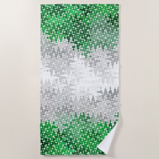 Abstracte grayromantische vlag strandlaken (Voorkant)
