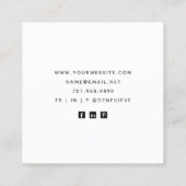 Abstracte Green Agaat Sieraden Designer Vierkante Visitekaartje (Achterkant)